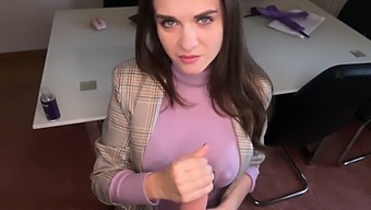 Step Mom Gives Brutal Handjob To Step Son'S Big Cock