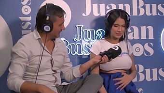 Ambarprada, Pregnant With Large Breasts, Requests Full Intensity From Sex Toy In Juan Bustos' Podcast
