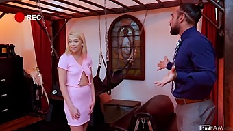 Stepmom And Stepdaughter In Bdsm Threesome