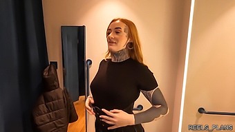 A British University Student With A Large Buttocks Is Penetrated Anally In A Fitting Room By Two Unknown Individuals