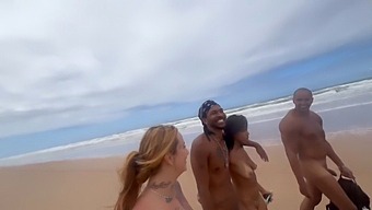 My Steamy Encounter With Gorgeous Friends On The Nude Beach, Captured On Camera